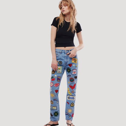 Tricia Fix Patched Jeans