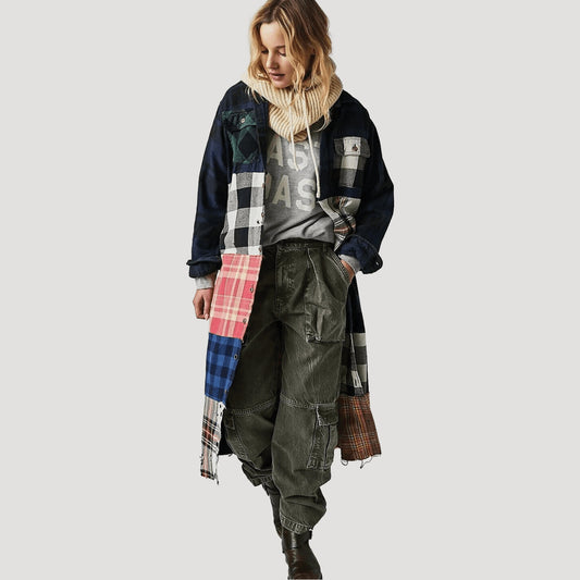 Tricia Fix Patchwork Plaid Maxi Top