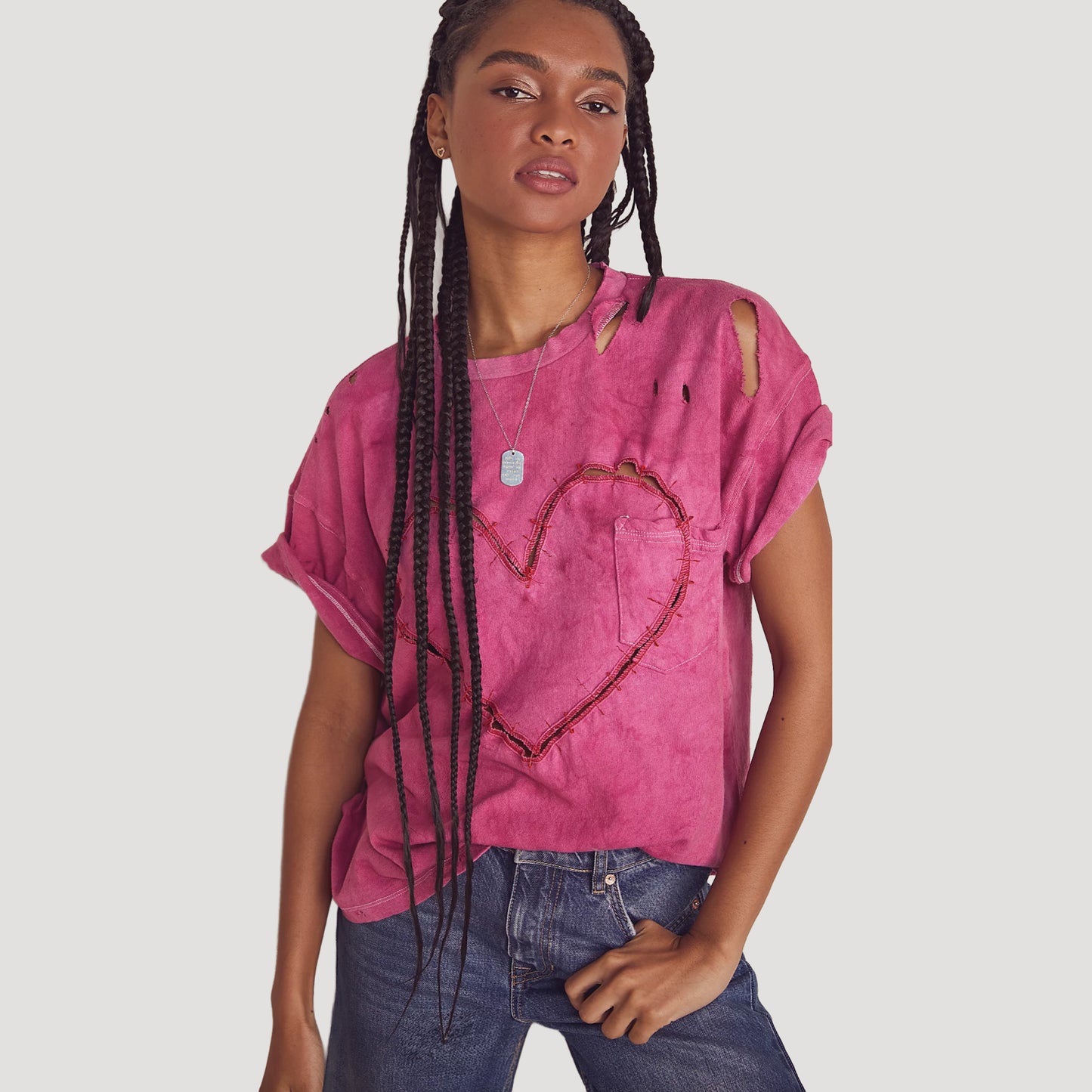 Tricia Fix Safety Pin Heart Tee
