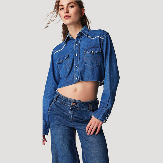 Tricia Fix Stitched Up Western Crop Top