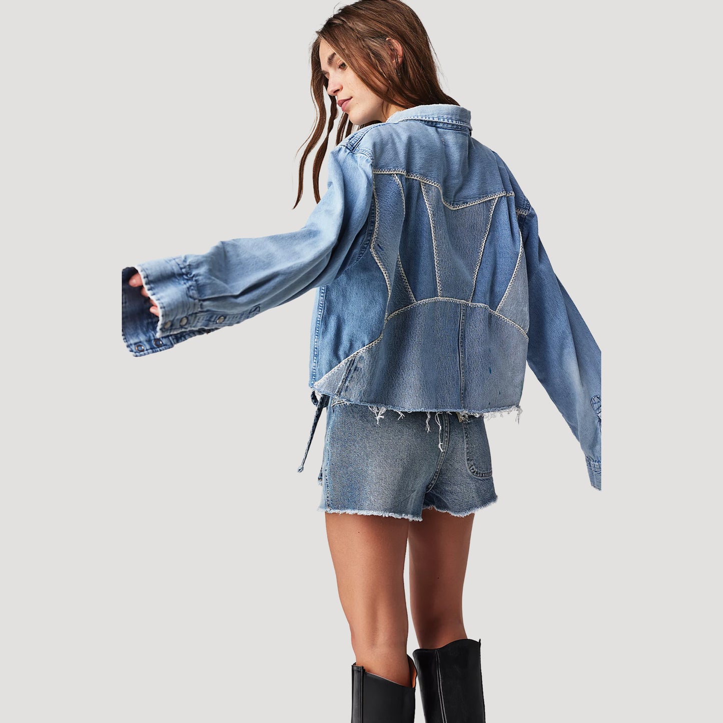 Tricia Fix Stitched Up Western Crop Top
