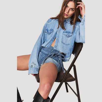 Tricia Fix Stitched Up Western Crop Top