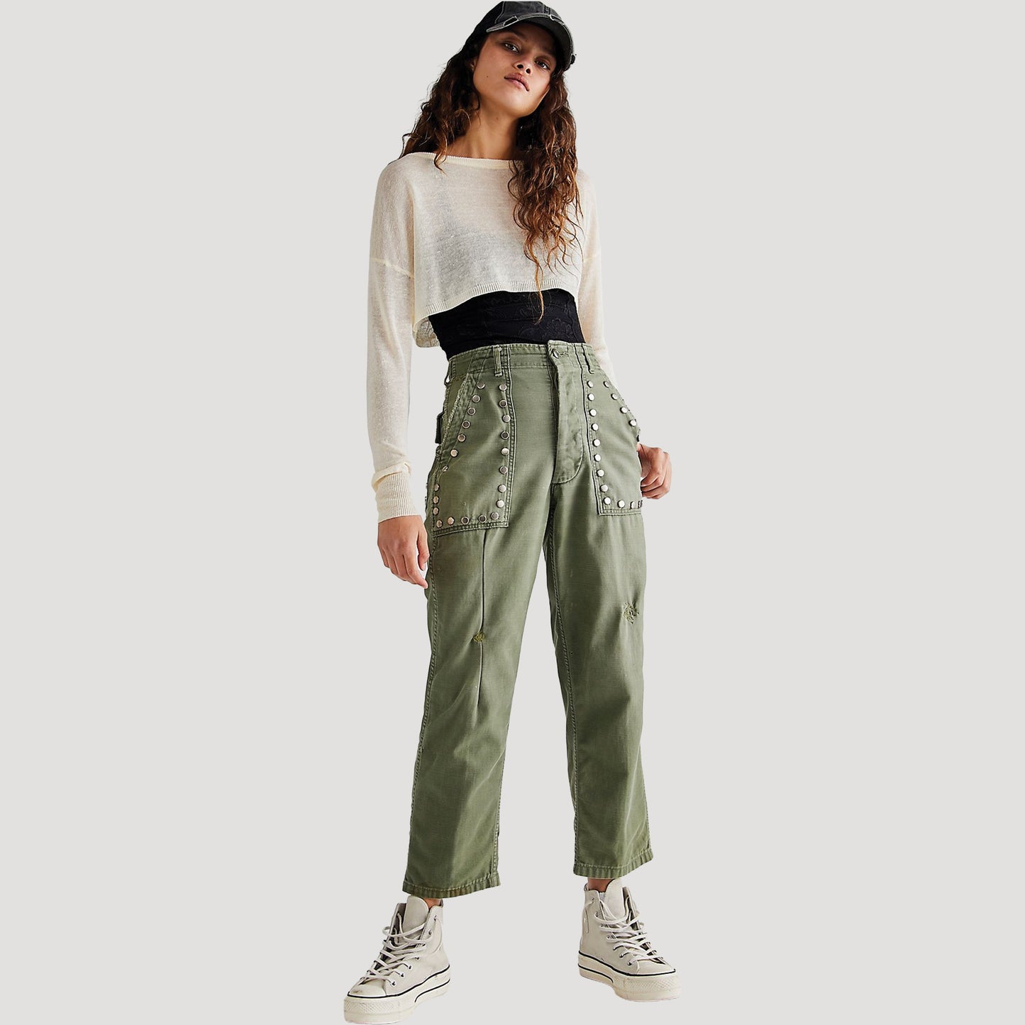 Tricia Fix Studded Cargo Pants
