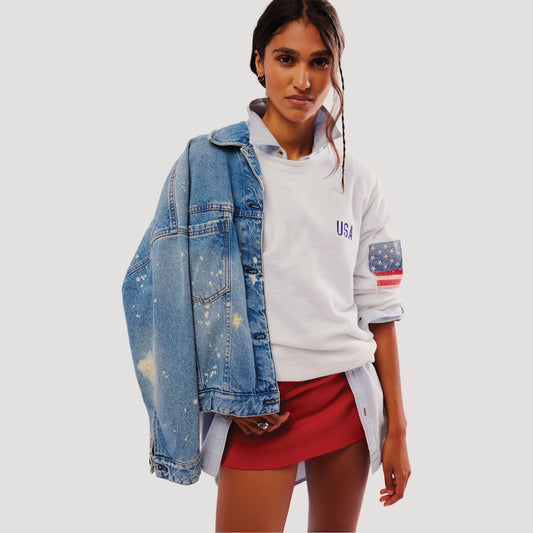 Tricia Fix USA Patched Long-Sleeve Tee