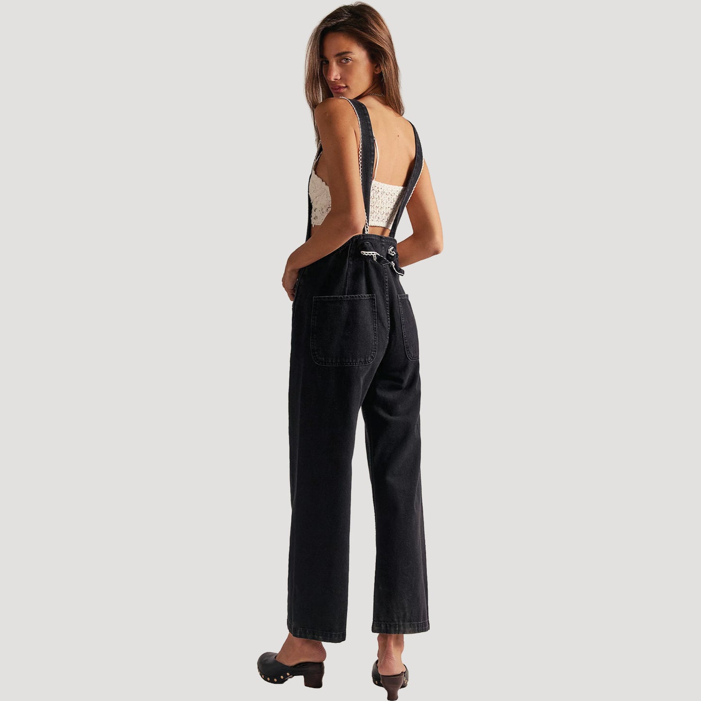 We The Free Sweet Pea Embroidered Overalls