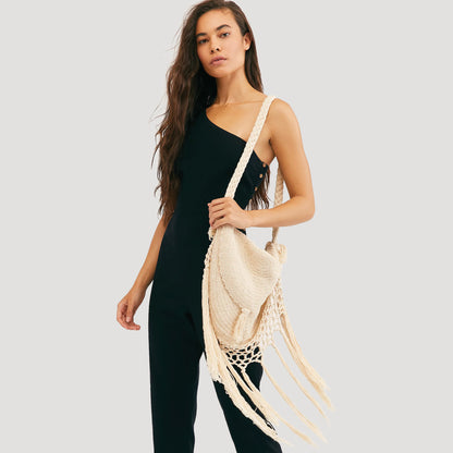 Wind Whispers Macrame Shoulder Bag