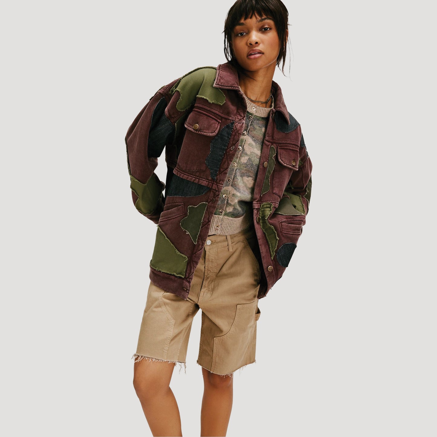 Camo Sweater Jacket