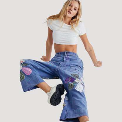 Patchwork Daisy Reworked Pants