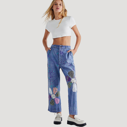 Patchwork Daisy Reworked Pants