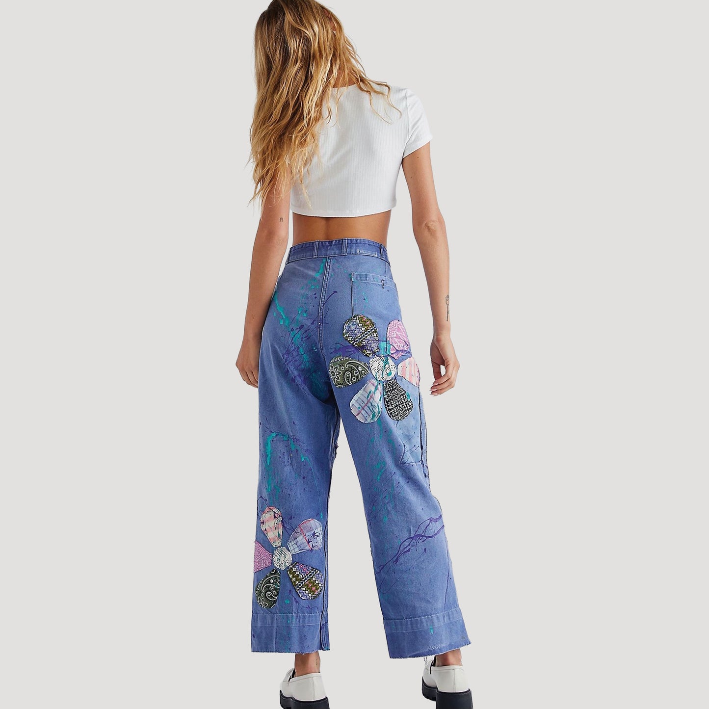 Patchwork Daisy Reworked Pants