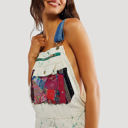 Patchwork Denim Skirtall