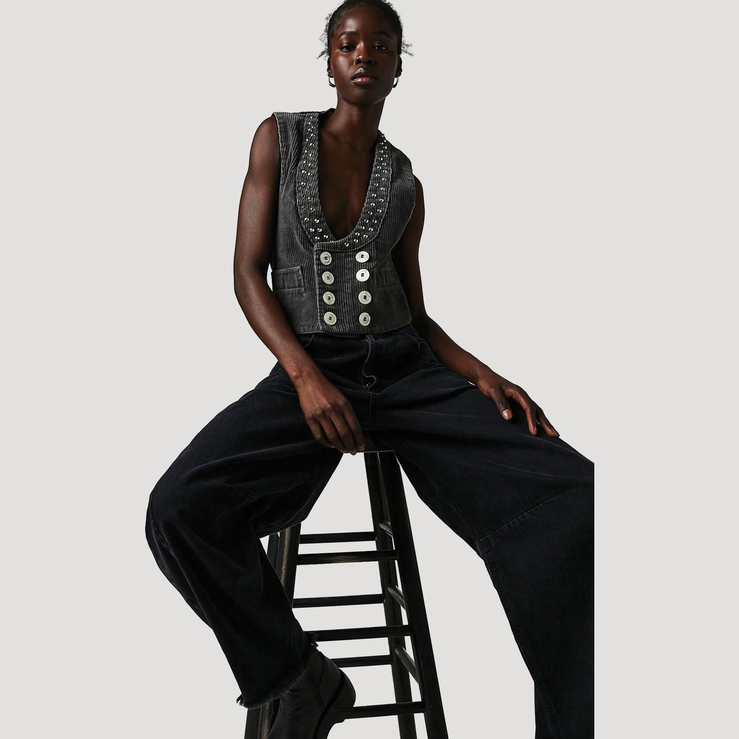 Reworked Corduroy Hardware Vest
