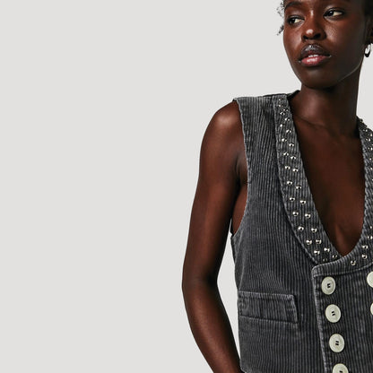 Reworked Corduroy Hardware Vest