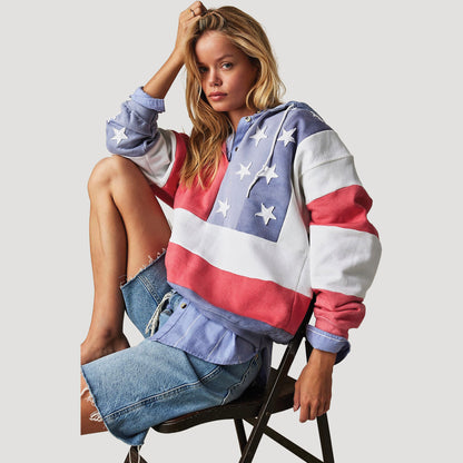 Tricia Fix American Flag Pullover