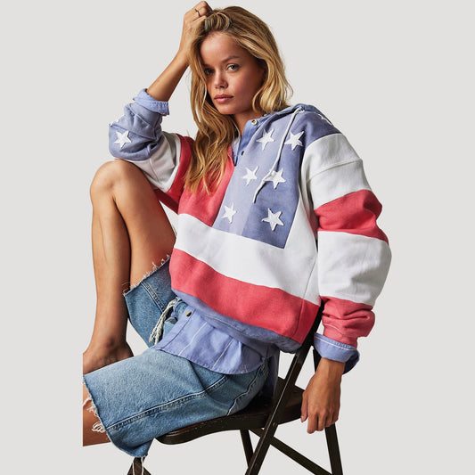Tricia Fix American Flag Pullover