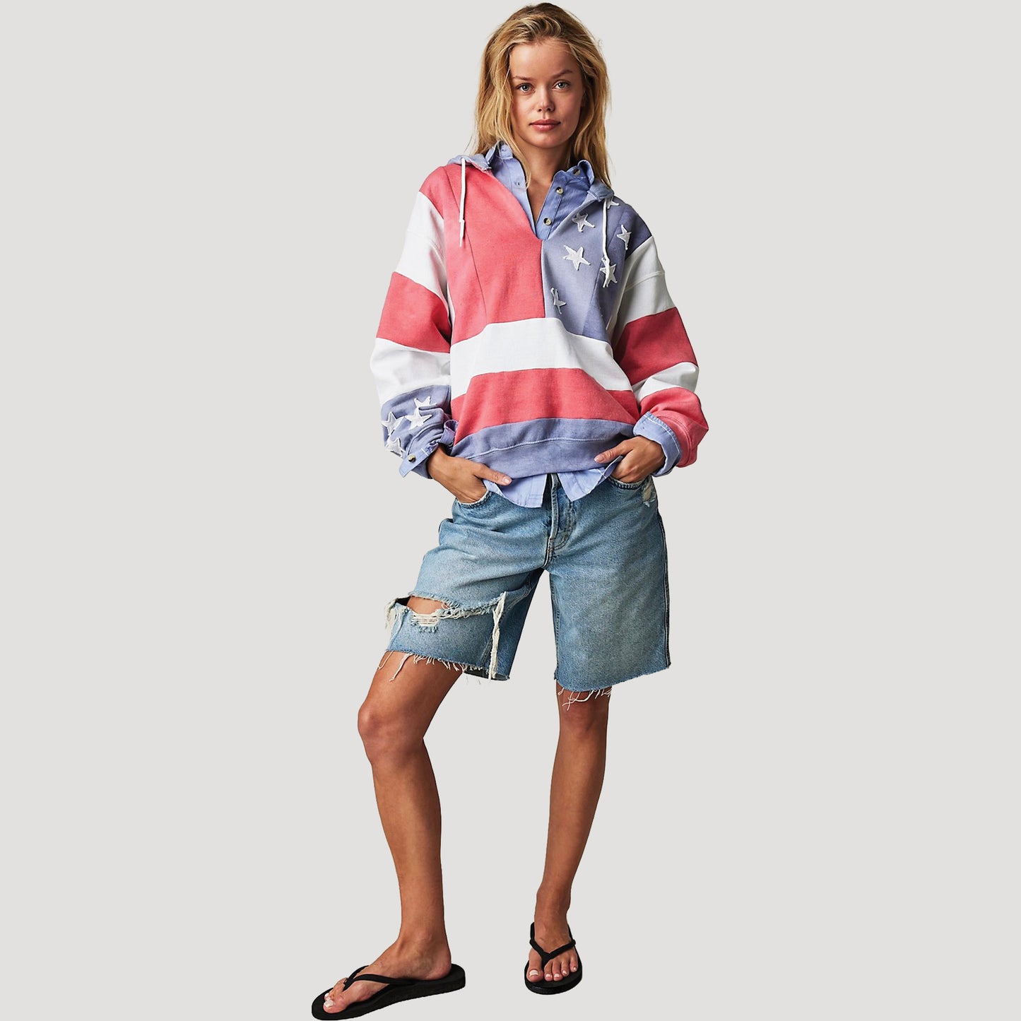Tricia Fix American Flag Pullover