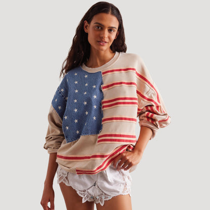 Tricia Fix Stars & Stripes Crew