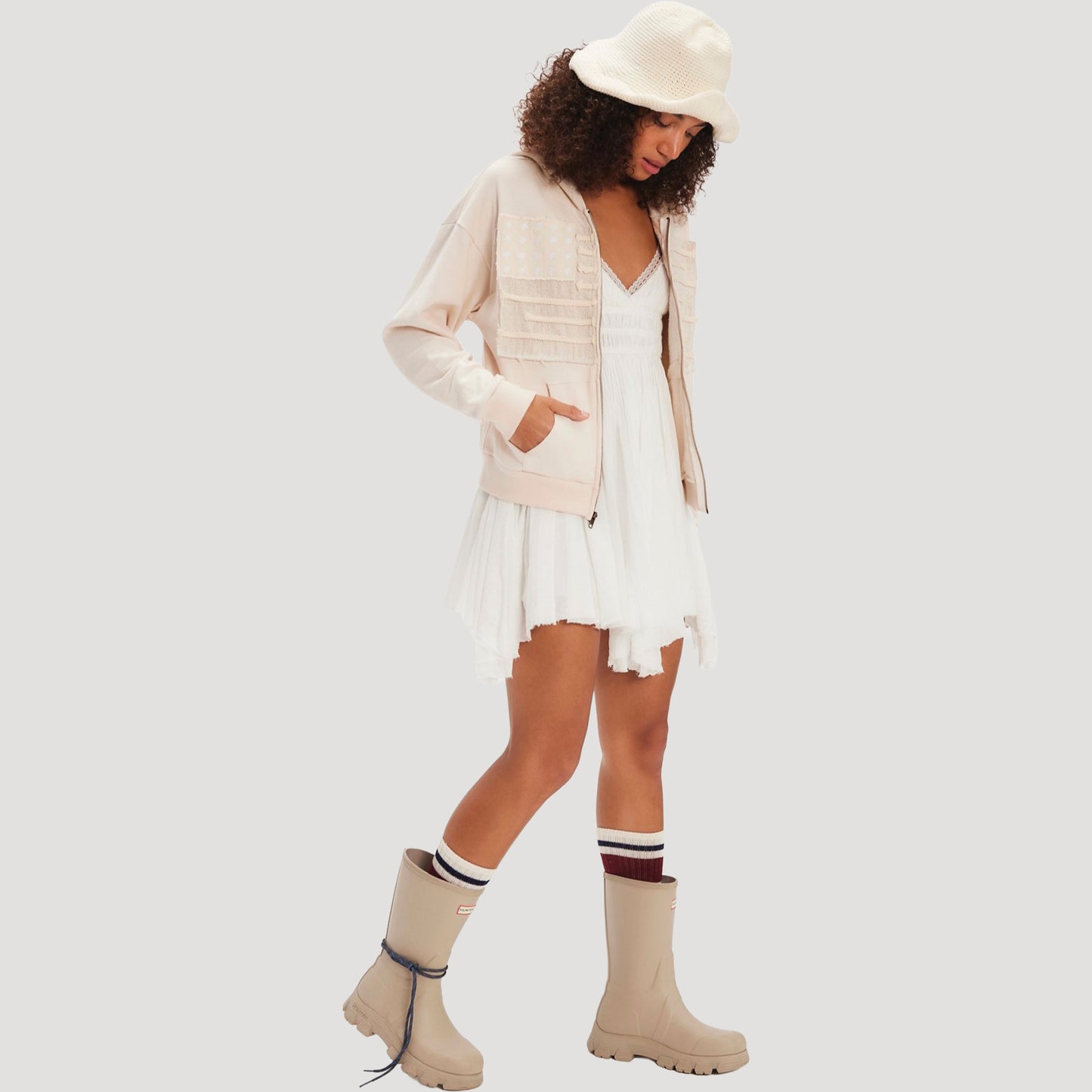 Tricia Fix Flag Zipper Hoodie