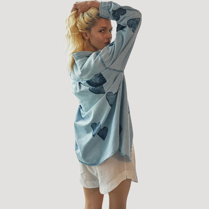 Tricia Fix Heart Denim Shirt
